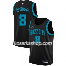 Dres Charlotte Hornets Cody Bismack Biyombo 8 2018-19 Jordan Brand City Edition Crna Swingman